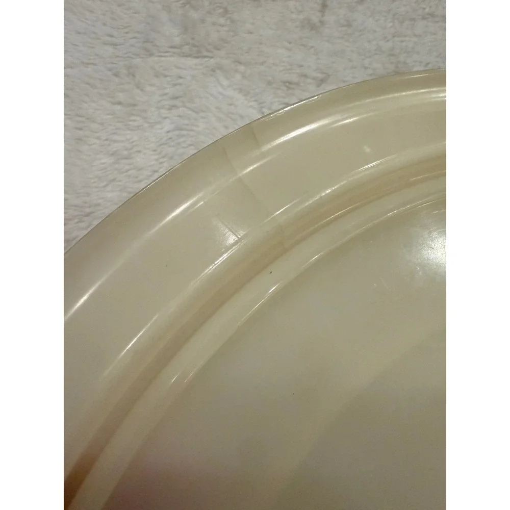 Vintage Tupperware Cream Round Replacement Lid Tupper Seal 215-17 11.5 Inch